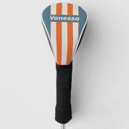 Funda Para Palo De Golf Rayas finas retro de Surfside con nombre