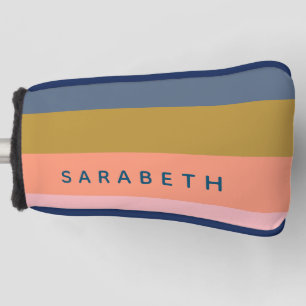 Funda Para Palo De Golf Rayas Modernas Elegantes Tonos Terrosos Bonitos Pe