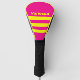Funda Para Palo De Golf Rayas Retro Tres a través de Bañadas por el Sol co