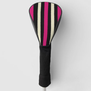 Funda Para Palo De Golf Rayas rosadas calientes Patrón simple Guay