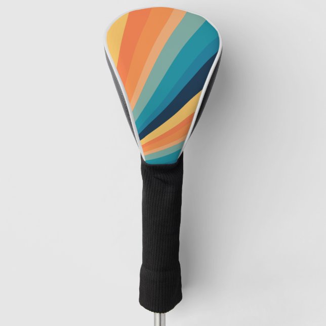 Funda Para Palo De Golf Rayos solares retro (Anverso)