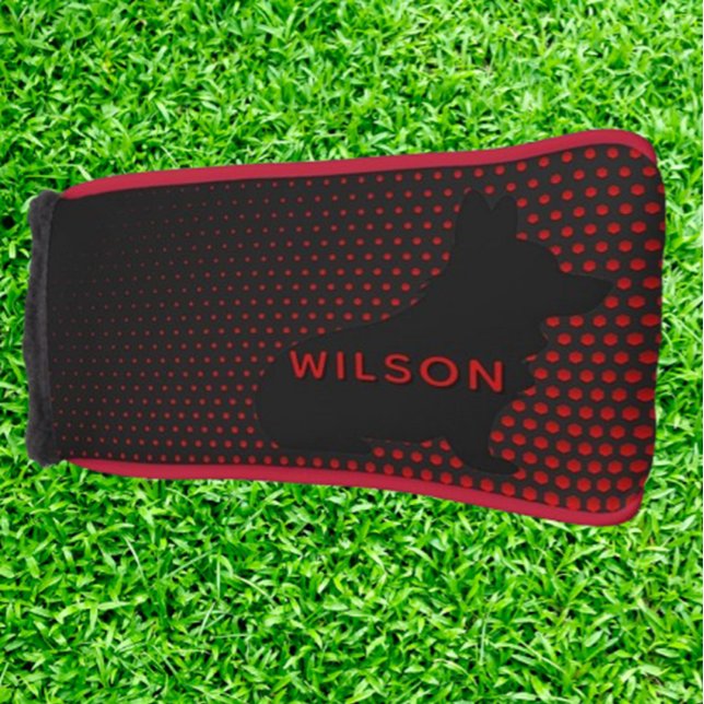 Funda Para Palo De Golf RED  Corgi (Surprise dog lovers with a custom corgi golf putter cover in vibrant RED)