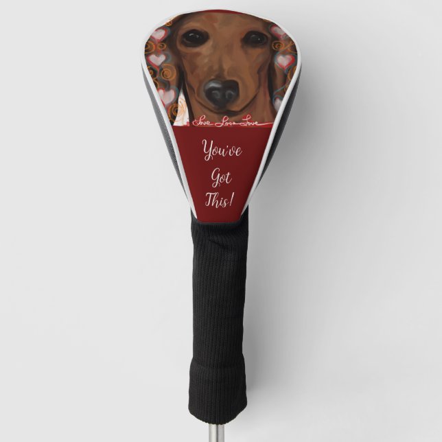 Funda Para Palo De Golf Red Dachshund (Anverso)