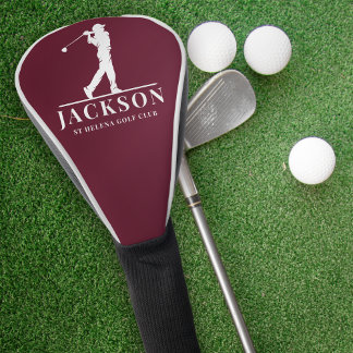 Funda Para Palo De Golf Red Personalizada Monograma Golf Swing