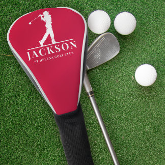 Funda Para Palo De Golf Red Personalizada Monograma Golf Swing