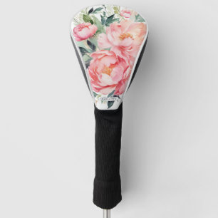 Funda Para Palo De Golf Regalo de Golf Personalizado con Flores Rosadas El