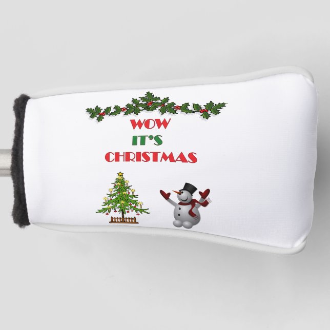 Funda Para Palo De Golf Regalo de Snowman navideño navideño (Anverso)