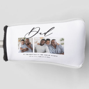 Funda Para Palo De Golf Regalo moderno de escritura multifoto mínima