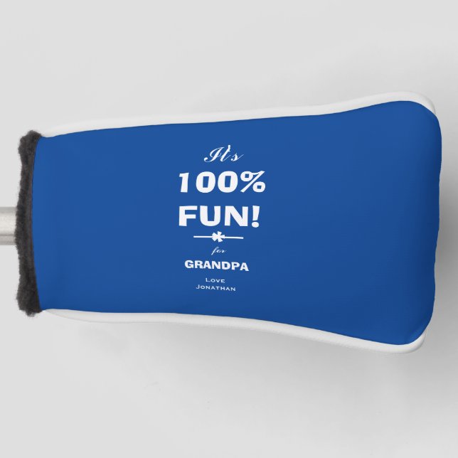Funda Para Palo De Golf REGALO PARA EL Script de Moda de nombres de GRANDP (Anverso)