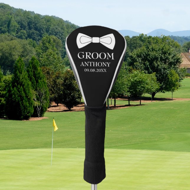 Funda Para Palo De Golf Regalos de Boda Nombre Elegante Moderno Novio Negr (Subido por el creador)