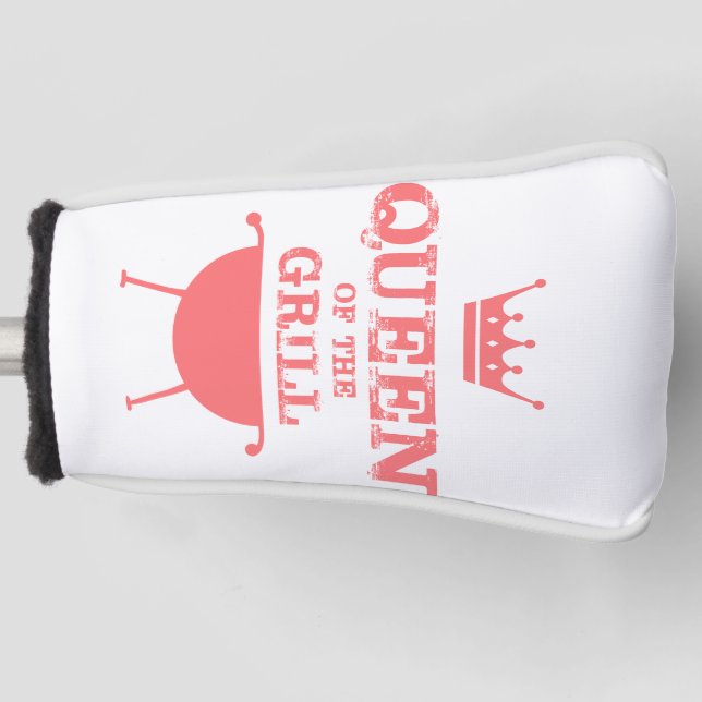 Funda Para Palo De Golf Reina Del Grill, Rosa (Anverso)