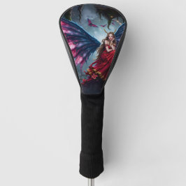 Funda Para Palo De Golf Reina Hada de Fantasía Oscura con Alas de Mariposa