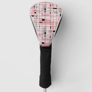 Funda Para Palo De Golf Rejilla y cubierta rosadas retras del conductor de