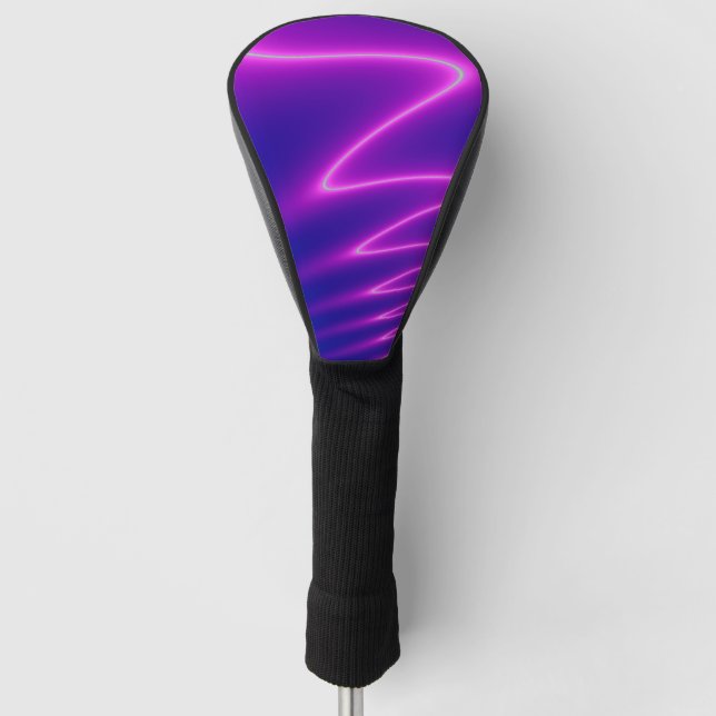 Funda Para Palo De Golf Relámpago rosa neón (Anverso)