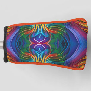 Funda Para Palo De Golf Remolino de plumas coloridas