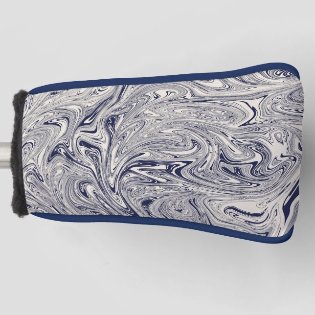 Funda Para Palo De Golf Remolque azul y blanco (Anverso)