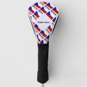 Funda Para Palo De Golf República Checa Bandera Checa Tiled Negro Personal