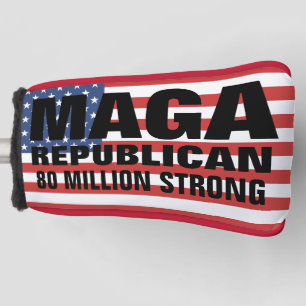FUNDA PARA PALO DE GOLF REPUBLICANA TRUMP MAGA 80 MILLONES DE CABEZA DE GO