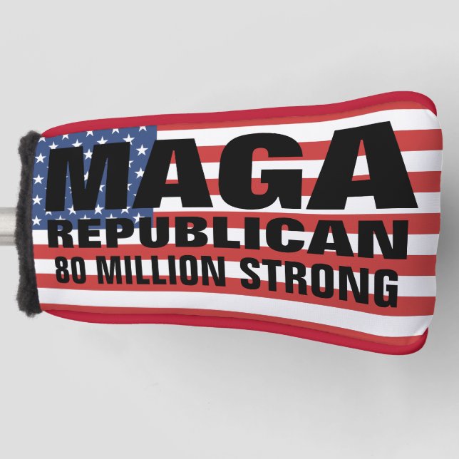 FUNDA PARA PALO DE GOLF REPUBLICANA TRUMP MAGA 80 MILLONES DE CABEZA DE GO (Anverso)