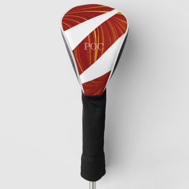 Funda Para Palo De Golf Resumen blanco amarillo rojo (Anverso)