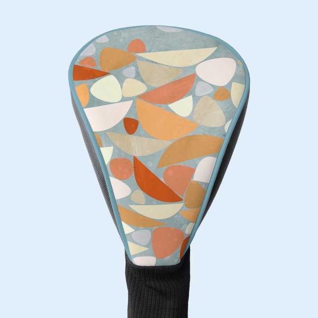 Funda Para Palo De Golf Resumen de arte geométrico moderno (Abstract orange geometric art golf head cover)