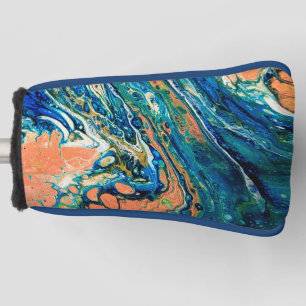 Funda Para Palo De Golf Resumen de Coral N Blue Southwestern Beach