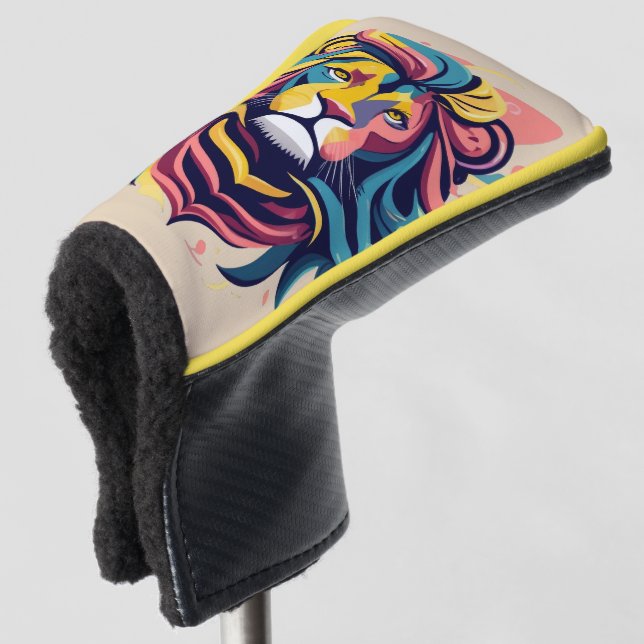 Funda Para Palo De Golf Resumen de Lion Head Art (Anverso 3/4)