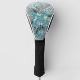 Funda Para Palo De Golf Resumen de mariposa azul verde azul Fantasía arte 