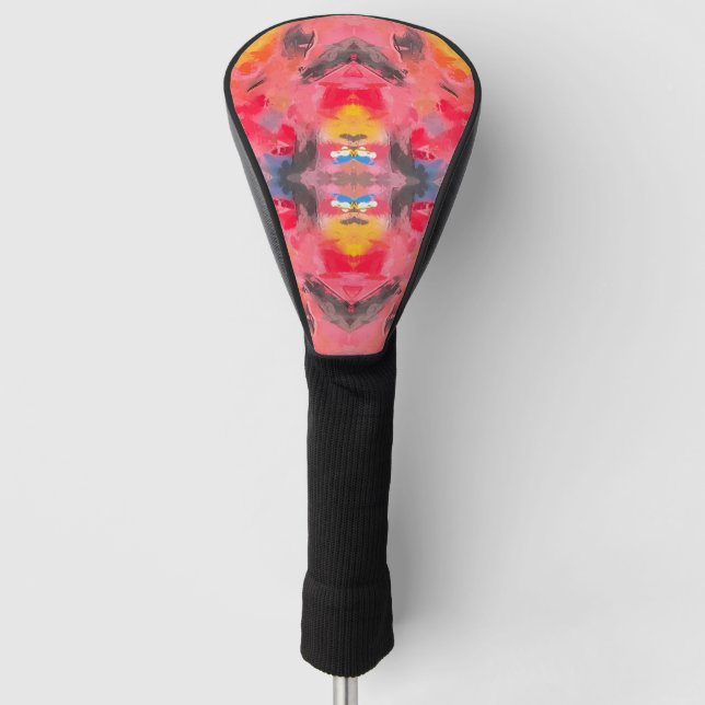 Funda Para Palo De Golf Resumen rosa Kaleidoscopio (Anverso)