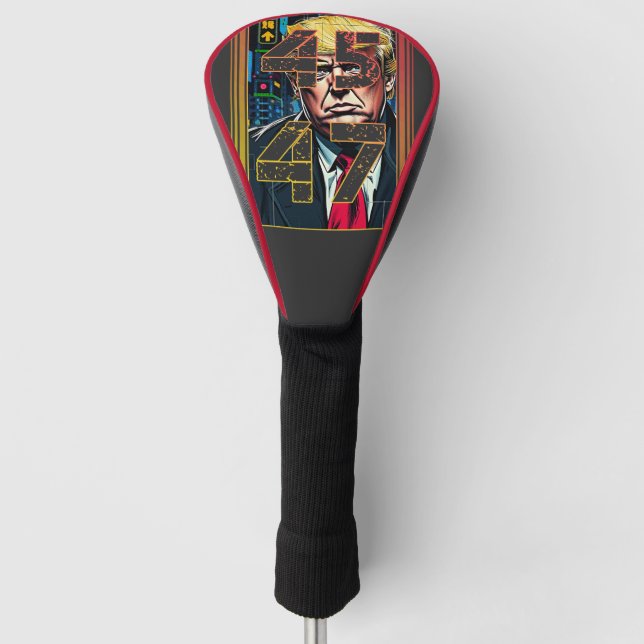 Funda Para Palo De Golf Retrato de arte pop de Trump 45 (Anverso)