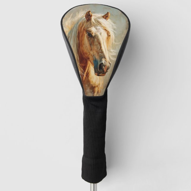 Funda Para Palo De Golf Retrato de caballo de Palomino (Anverso)