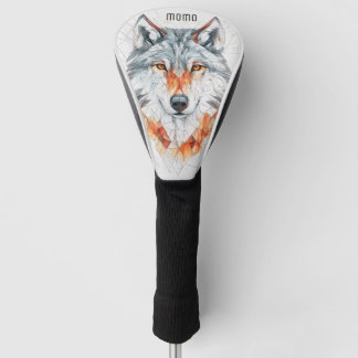 Funda Para Palo De Golf Retrato de lobo de personalizable