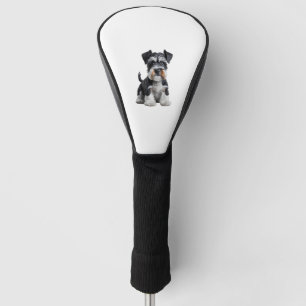 Funda Para Palo De Golf Retrato de picapia Schnauzer en miniatura de alta