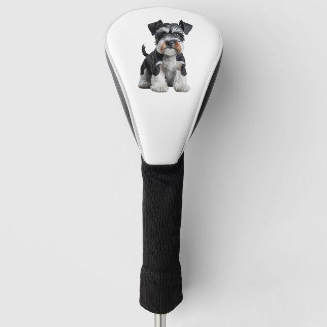 Funda Para Palo De Golf Retrato de picapia Schnauzer en miniatura de alta  (Anverso)