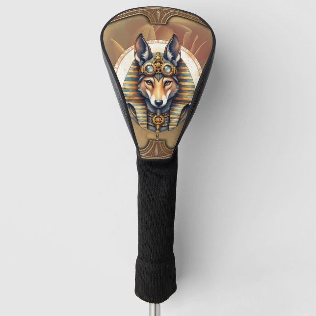 Funda Para Palo De Golf Retrato de Steampunk Anubis Fox (Anverso)