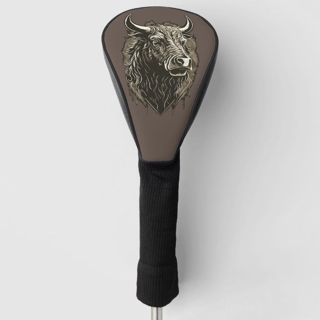 Funda Para Palo De Golf Retrato de toro (Anverso)