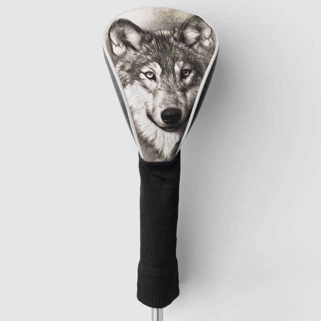 Funda Para Palo De Golf Retrato de Wolf (Anverso)