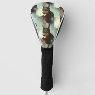 Funda Para Palo De Golf Retrato del Pinscher del Doberman