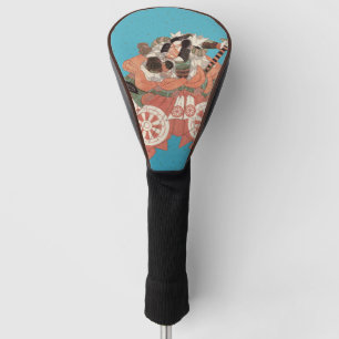 Funda Para Palo De Golf Retrato japonés vintage - Guerrero con espada