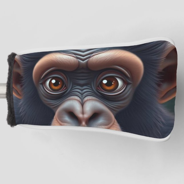 Funda Para Palo De Golf Retrato satírico de Chimpanzee Anime (Anverso)