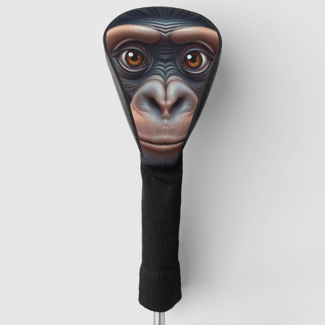 Funda Para Palo De Golf Retrato satírico de Chimpanzee Anime (Anverso)