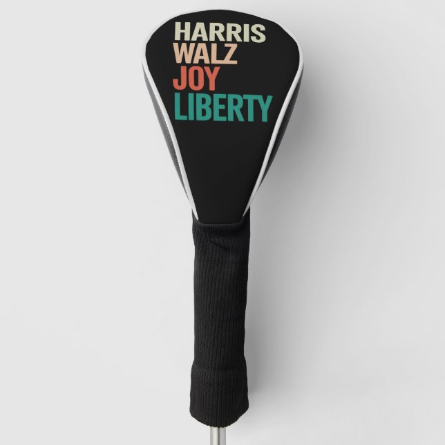 Funda Para Palo De Golf Retro Harris Waltz 2024 Harris Walz Joy Liberty (Anverso)