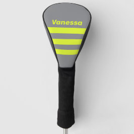 Funda Para Palo De Golf Retro HI VIS Tres Franjas con Nombre