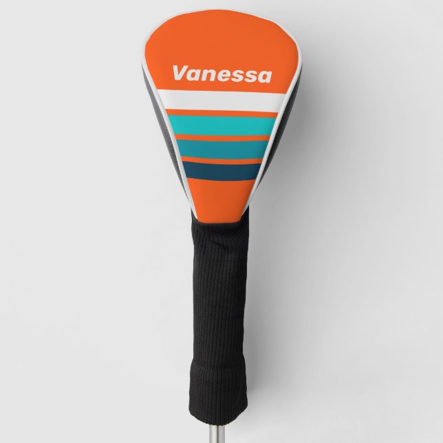 Funda Para Palo De Golf Retro Lifeguard Across Striping with Name (Anverso)