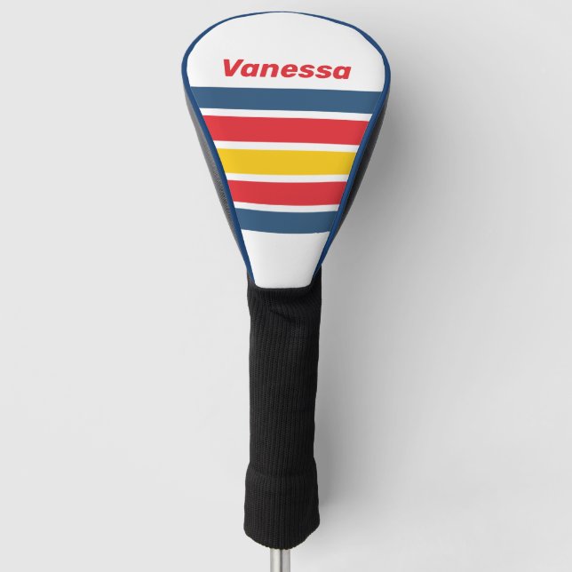 Funda Para Palo De Golf Retro Mountain Across Striping with Name (Anverso)