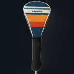 Funda Para Palo De Golf Retro personalizado<br><div class="desc">Eleva tu juego de golf con nuestra cubierta Retro Personalizada de Cabeza de Golf,  un accesorio único que combina el encanto vintage con la personalización moderna. Con un nombre de personalizable o iniciales y una paleta de colores retro intemporal.</div>