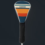 Funda Para Palo De Golf Retro personalizado<br><div class="desc">Eleva tu juego de golf con nuestra cubierta Retro Personalizada de Cabeza de Golf,  un accesorio único que combina el encanto vintage con la personalización moderna. Con un nombre de personalizable o iniciales y una paleta de colores retro intemporal.</div>