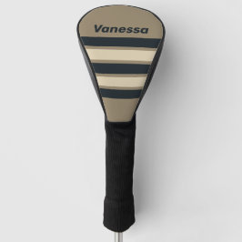 Funda Para Palo De Golf Retro Stormy Desert Three Across Stripe with Name