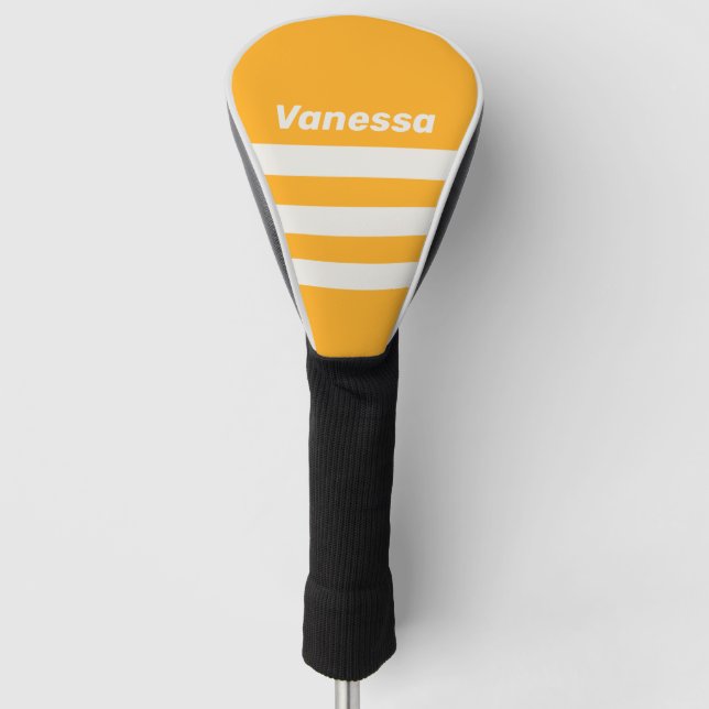 Funda Para Palo De Golf Retro Sun Kissed Three Across Striping with Name (Anverso)