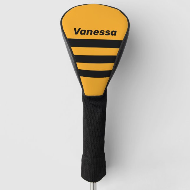 Funda Para Palo De Golf Retro Sunflower Buzz Three Across Stripe with Name (Anverso)